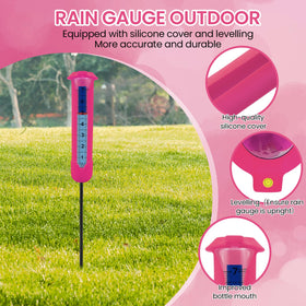 Beofinest rain gauge bubble level ensures precise vertical placement.
