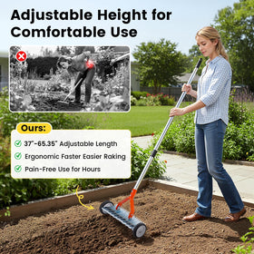 Beolisave adjustable head angle 0-12 degrees enables precise dethatching depth