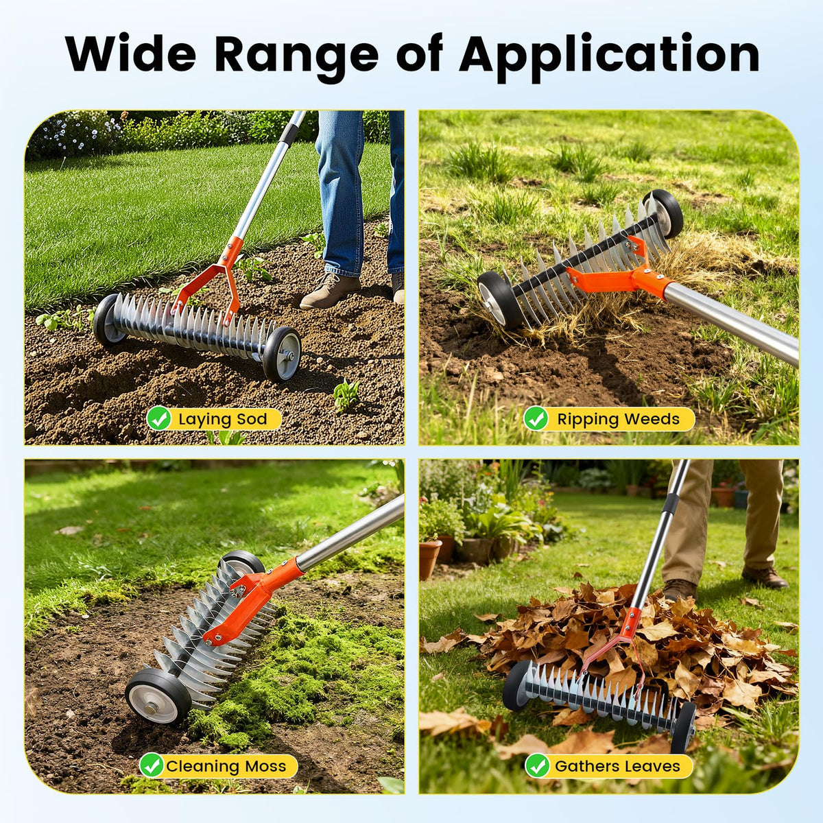 Beolisave long ergonomic handle designed for reduced back strain