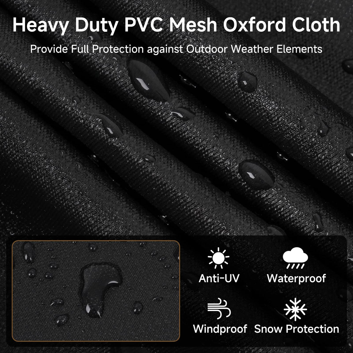 BEOTBRMI windproof straps keep the cover secure on windy days