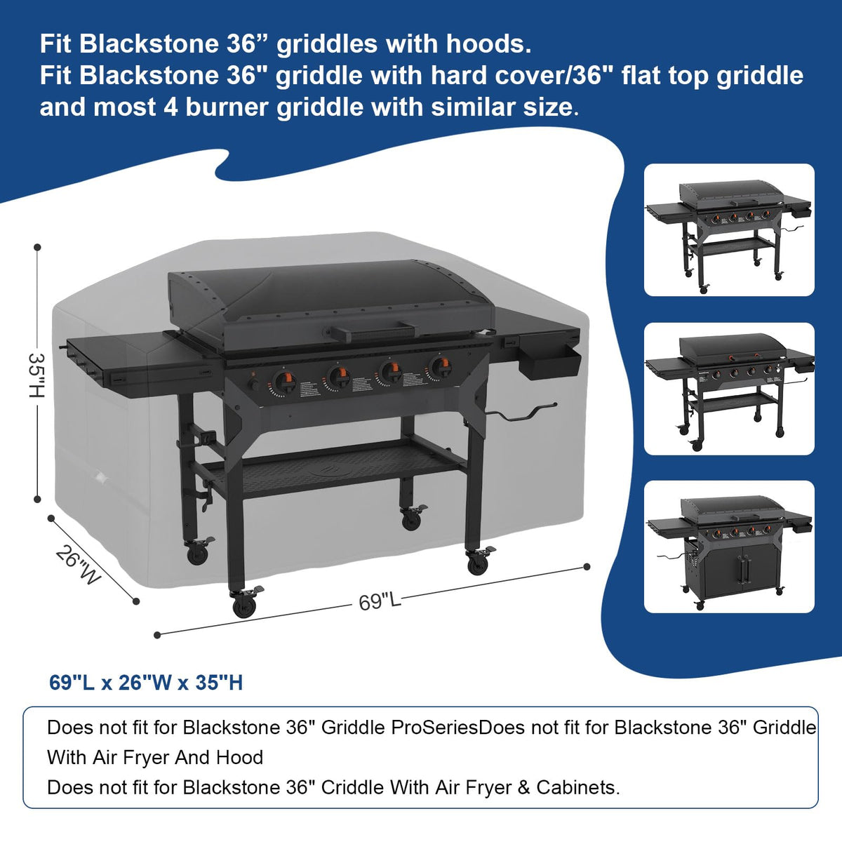 BEOTBRMI waterproof 600D cover shields the grill from rain and snow