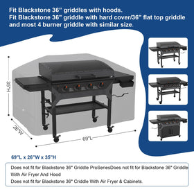 BEOTBRMI waterproof 600D cover shields the grill from rain and snow