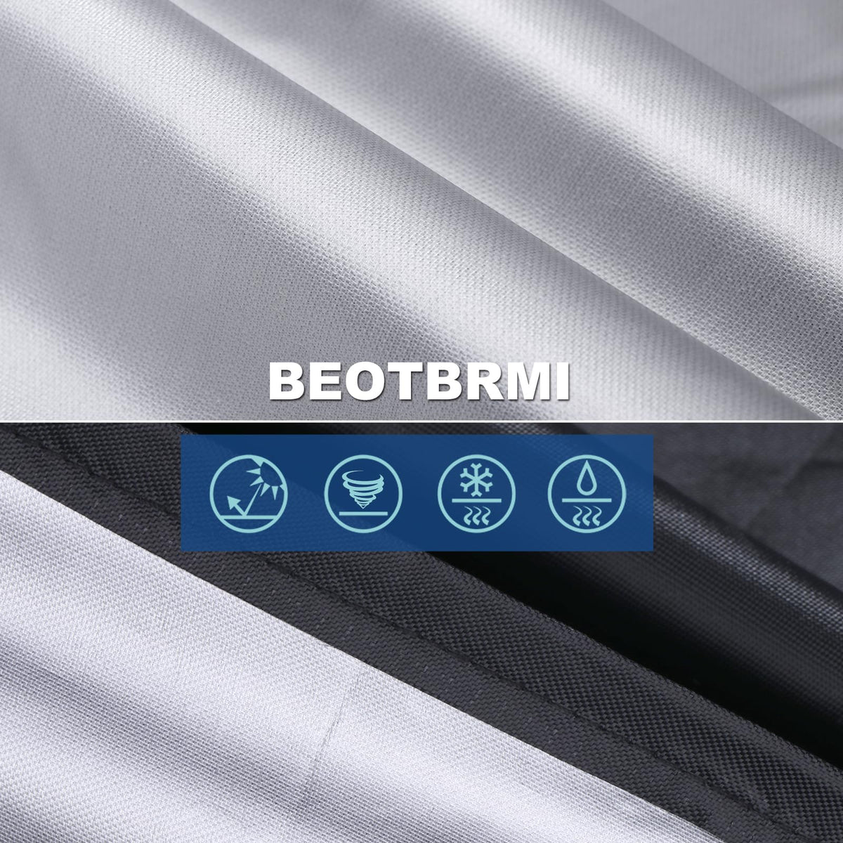 BEOTBRMI cover with wind-resistant straps keeps your grill secure during storms.