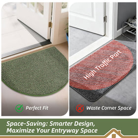 BEQHAUSE back-door mat with low profile clears under doors.