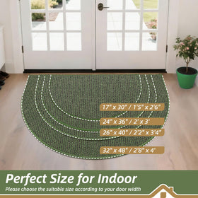 BEQHAUSE door mat with non-slip backing stays put on dry floors.