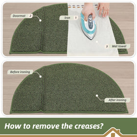 BEQHAUSE durable indoor mat with reinforced edges resists curling