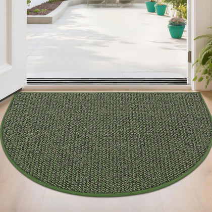BEQHAUSE dirt trapper half-moon mat front door traps dirt and moisture