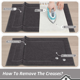 BEQHAUSE dog door mat machine-washable in cold water.