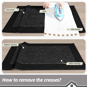 BEQHAUSE front door entryway mat suitable for indoor use and year-round protection.