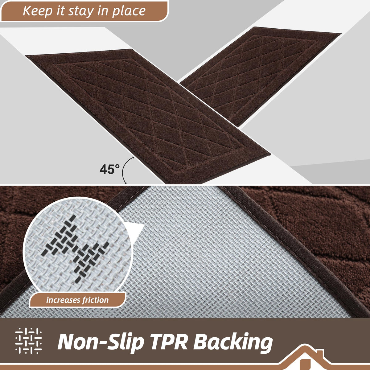 BEQHAUSE 20x32 mat fits standard entryways and doorways.
