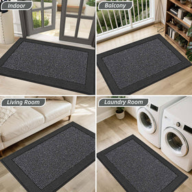 BEQHAUSE charcoal entrance mat blends with decor