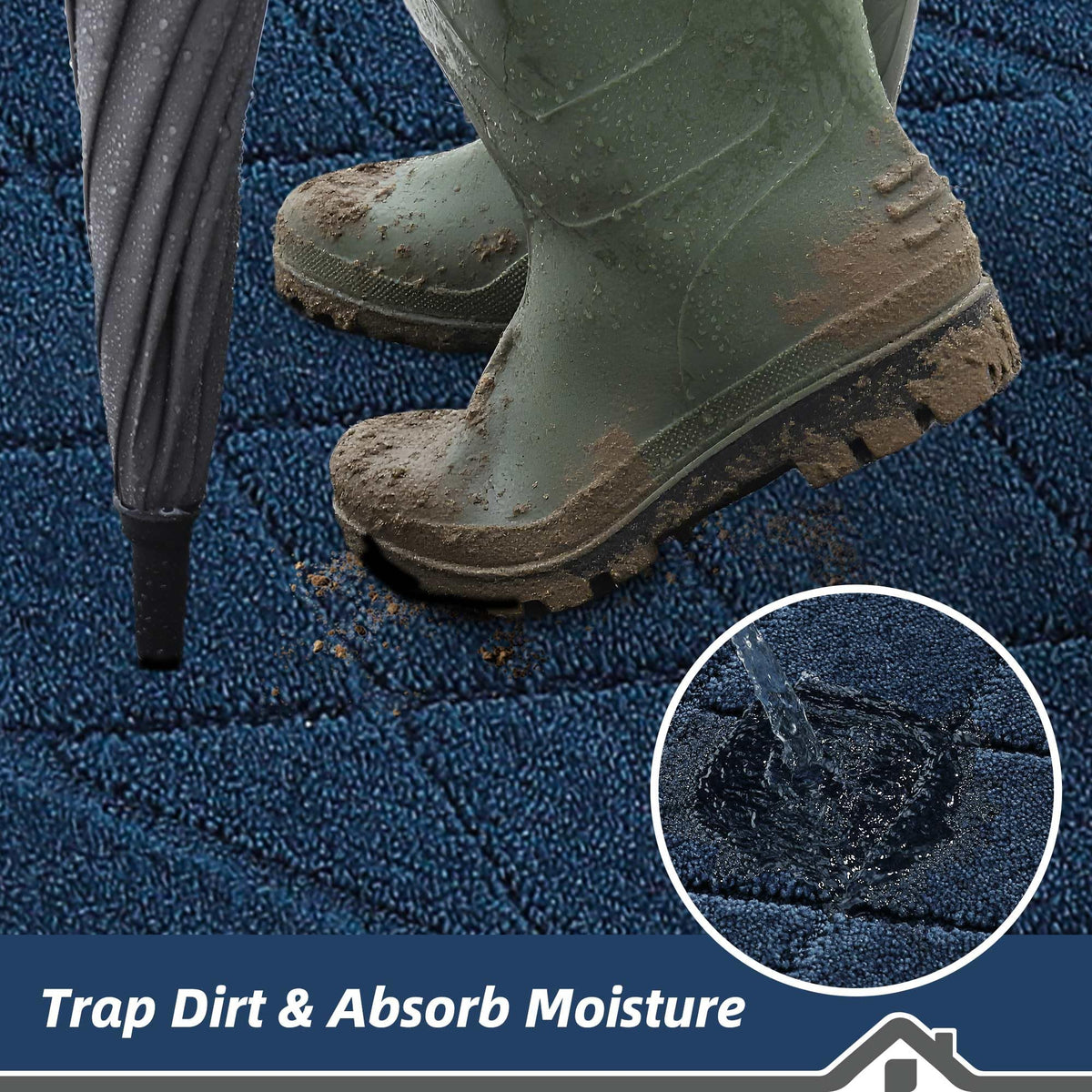 BEQHAUSE Dirt Trapper close-up shows dense, absorbent fibers.