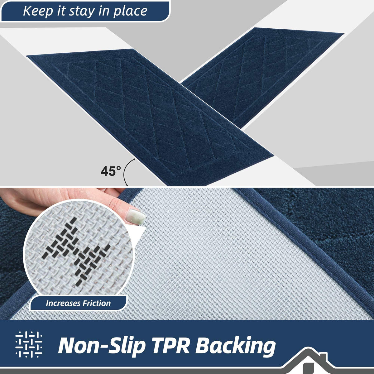 BEQHAUSE Dirt Trapper door mat reinforced edge visible for longevity.