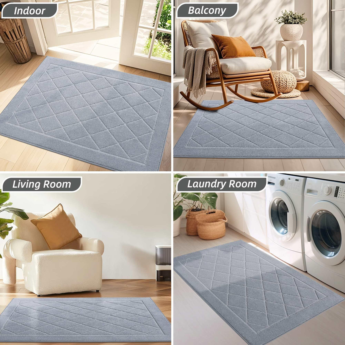 BEQHAUSE Dirt Trapper Door Mat 32x48 design offers roomy coverage and protection.