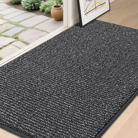 BEQHAUSE Dirt Trapper Door Mat front view with dense fibers trapping dirt
