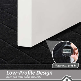 BEQHAUSE Dirt Trapper Door Mat, close-up fibers, highly absorbent yarns trap moisture.