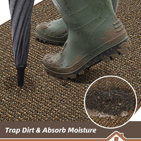 BEQHAUSE Dirt Trapper at back door helps prevent slips on wet floors
