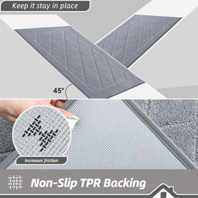 BEQHAUSE Dirt Trapper Door Mat Back Door washable surface cleans easily after muddy days.