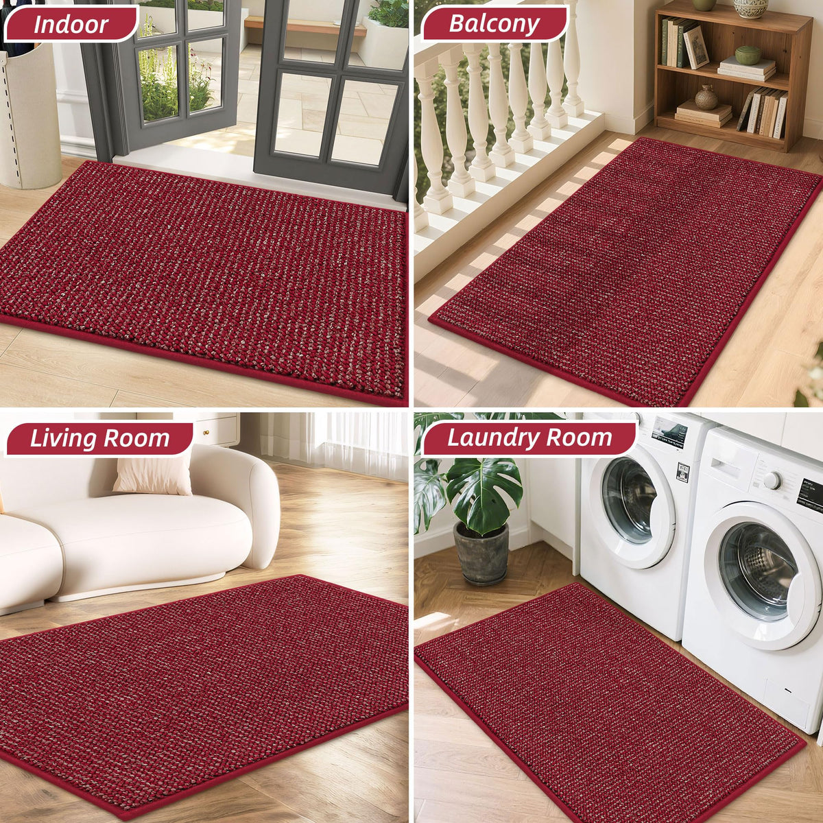 BEQHAUSE Dirt Trapper Door Mat color tone varies with lighting.