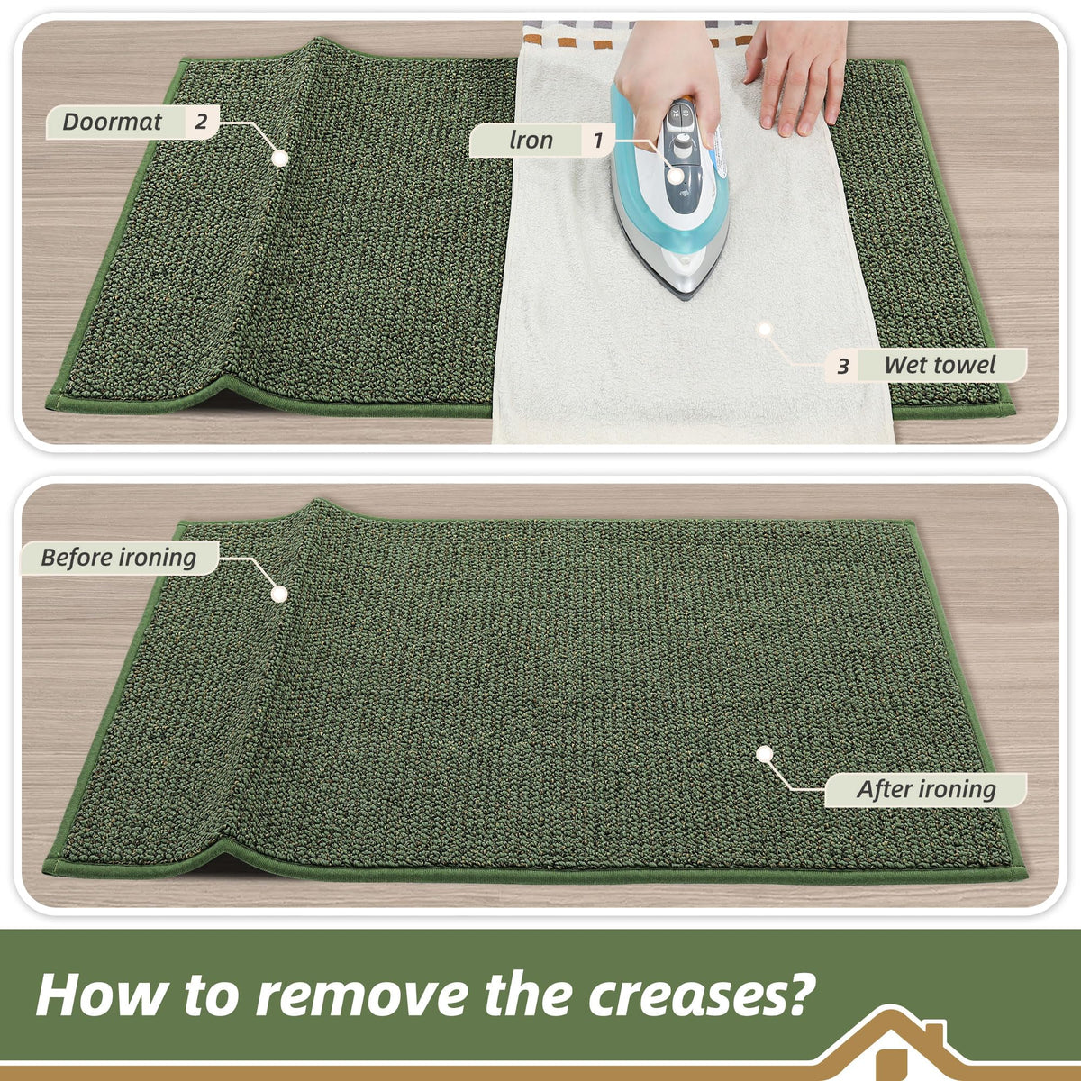 BEQHAUSE Dirt Trapper mat color variation under lighting is normal.