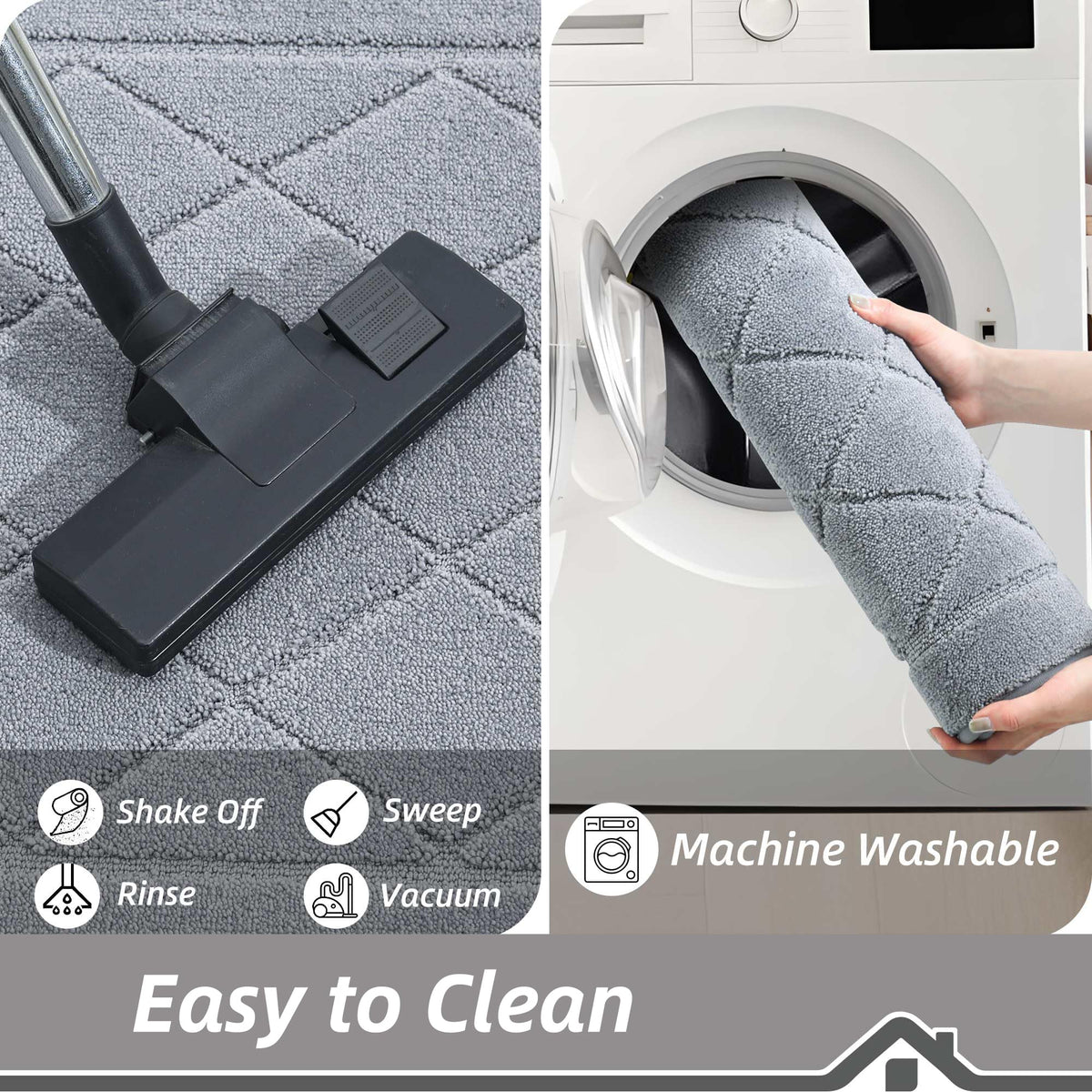 BEQHAUSE Dirt Trapper Door Mat Dog paw cleanup handles pet messes with ease.
