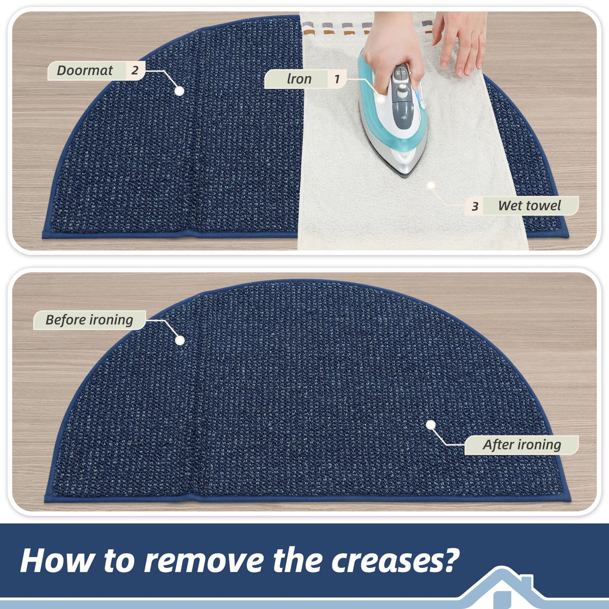 BEQHAUSE Dirt Trapper mat with reinforced edges to prevent curling.
