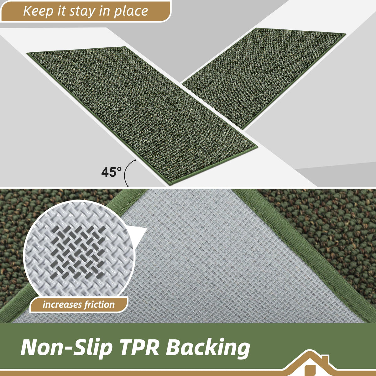 BEQHAUSE Dirt Trapper mat easy-clean surface for broom, vacuum, or hose wash.