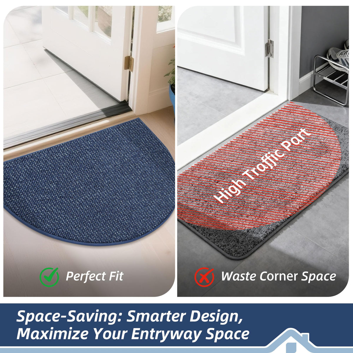 BEQHAUSE Dirt Trapper mat positioned in an entry way for daily use.