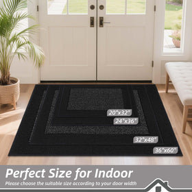 BEQHAUSE dirt-trapper mat at entrance reduces tracked dirt effectively