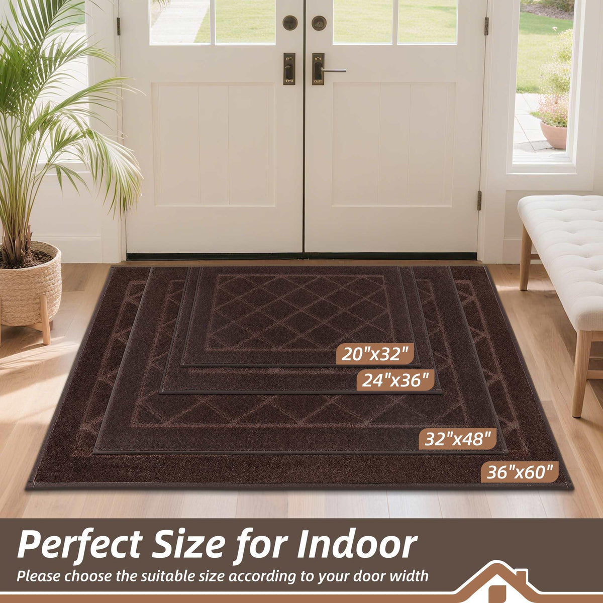 BEQHAUSE Dirt Trapper Door Mat featuring a low-profile pattern for entryways.