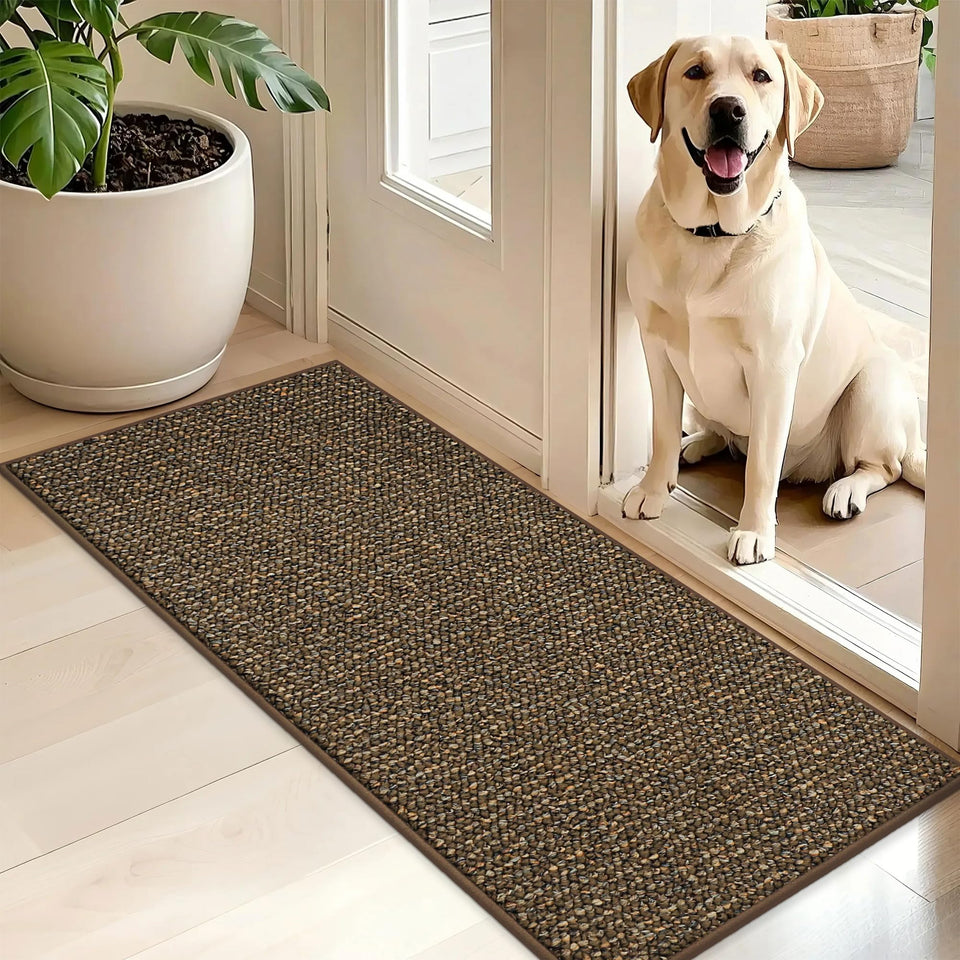 BEQHAUSE Dirt Trapper mat at the front door traps dirt and moisture for clean floors