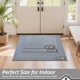 BEQHAUSE Dirt Trapper Door Mat Front Door stain-resistant surface keeps floors cleaner.