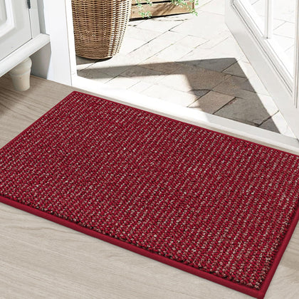 BEQHAUSE Dirt Trapper door mat close-up texture showing dense fibers that trap dirt.