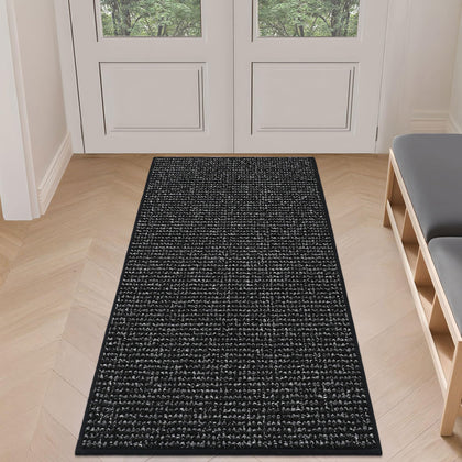 BEQHAUSE Dirt Trapper Door Mat front view shows large 24x60 size with weather-ready design