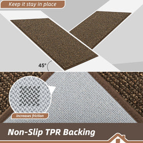 Easy to clean surface resists stains for broom or vacuum maintenance