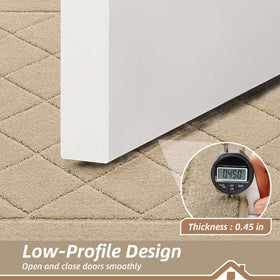 BEQHAUSE Dirt Trapper mat with non-slip backing staying in place on dry floors