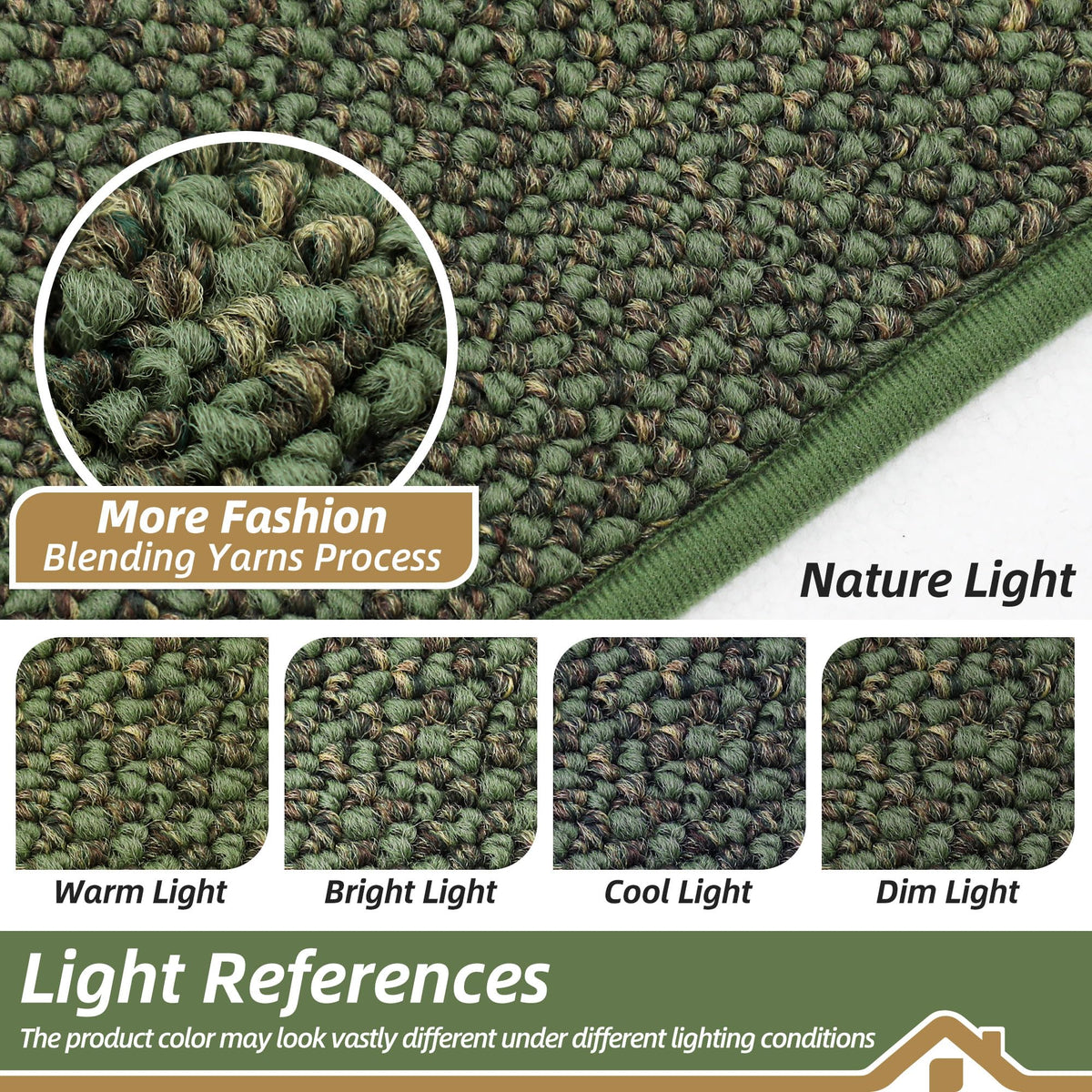 BEQHAUSE Dirt Trapper mat features non-slip backing stays in place on dry floors.