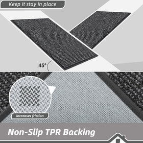 BEQHAUSE Dirt Trapper non-slip backing keeps mat in place