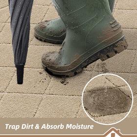 BEQHAUSE Dirt Trapper close-up of stain-resistant fibers for durable entryways