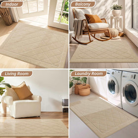 BEQHAUSE Dirt Trapper door mat suitable for front and back doors, protecting floors