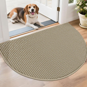 BEQHAUSE Dirt Trapper half-circle mat traps dirt at entryways, keeping floors cleaner