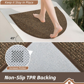BEQHAUSE dirt trapper mat sits flush under doors with a low-profile edge.