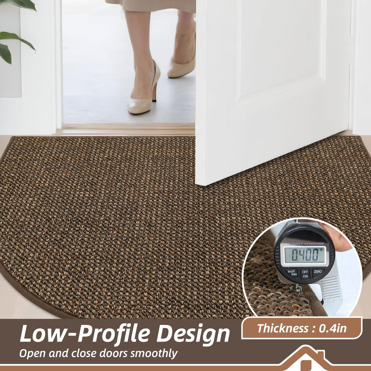 BEQHAUSE entrance rug helps moisture absorption and daily wear protection.