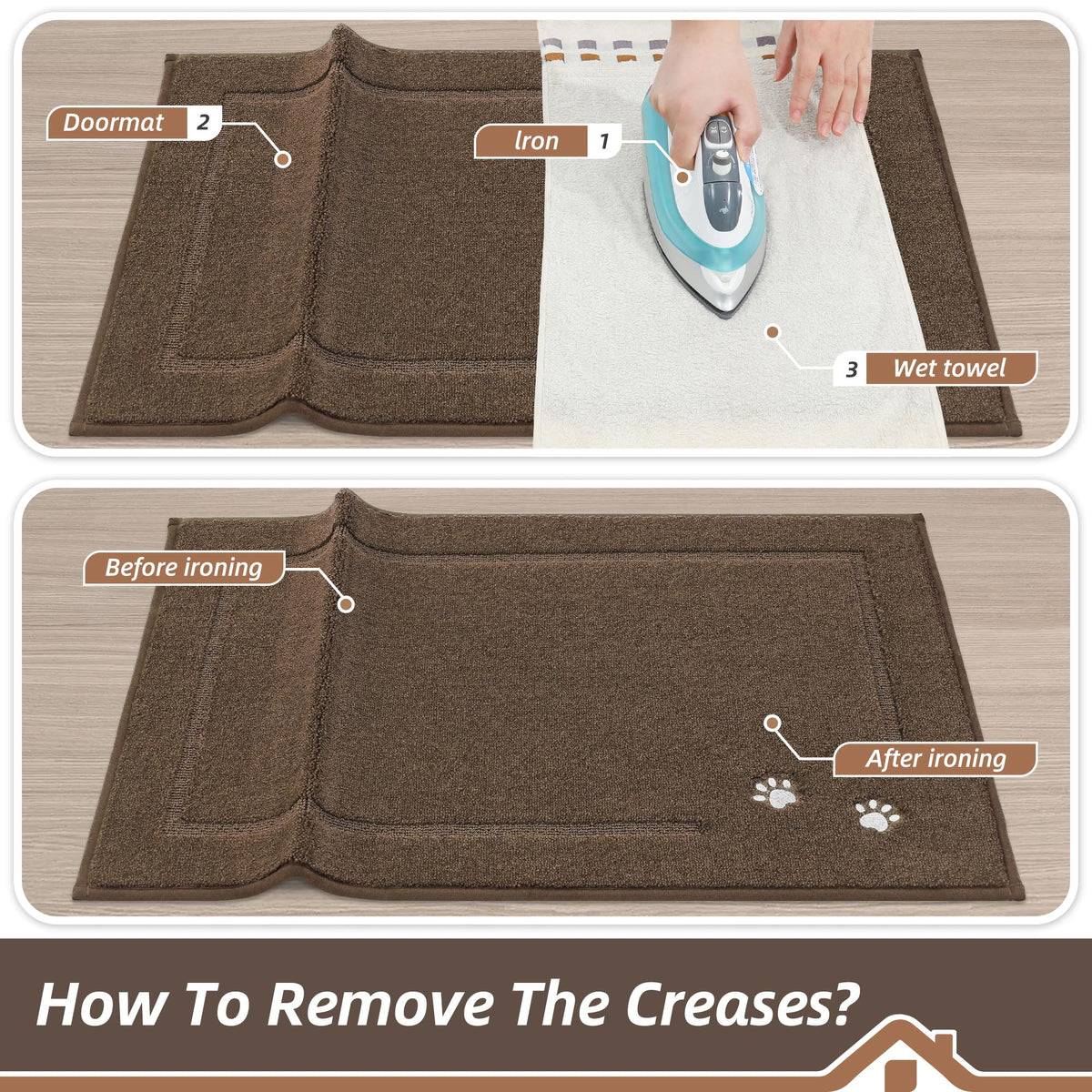BEQHAUSE dog door mat durable edges resist curling over time