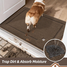 BEQHAUSE dog door mat soft polyester fibers feel cozy under paws