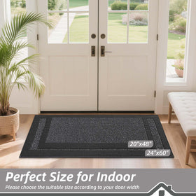 BEQHAUSE back-door mat provides non-slip safety on dry floors.