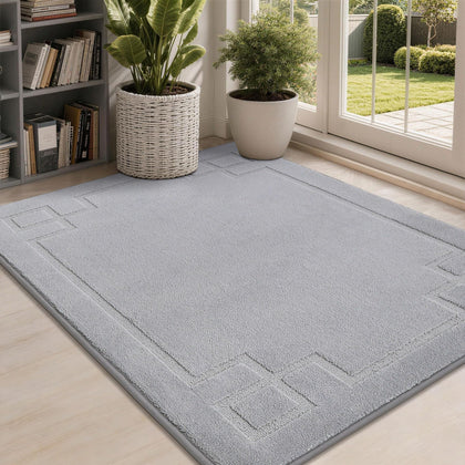 BEQHAUSE door mat dense polyester fibers trap dirt and moisture at the entry