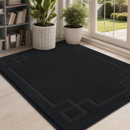 BEQHAUSE door mat front view showing 32x48 size for entryways and coverage