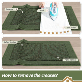 Durable polypropylene fibers on BEQHAUSE mat help keep floors dry.