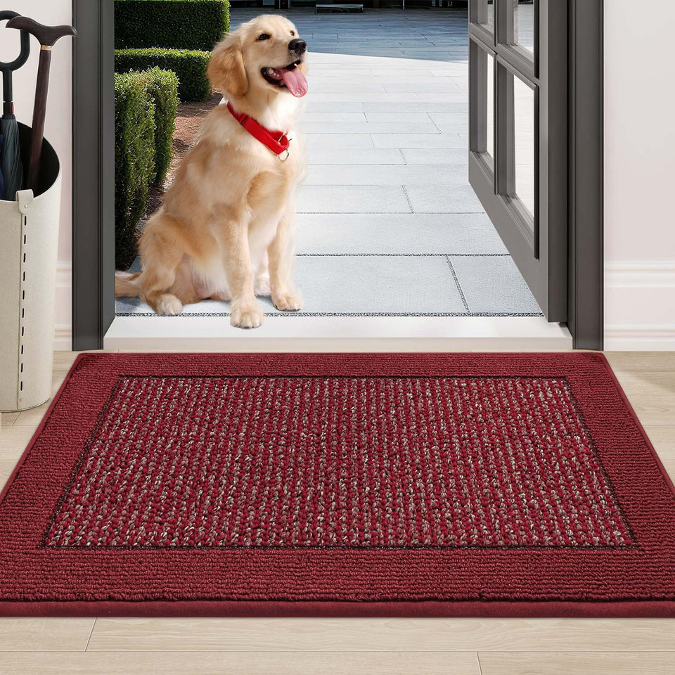 BEQHAUSE door mat dirt-scrape action captures dirt at the entry